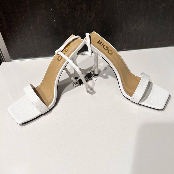 EGO white alligator pattern heels - Picture 5 of 6